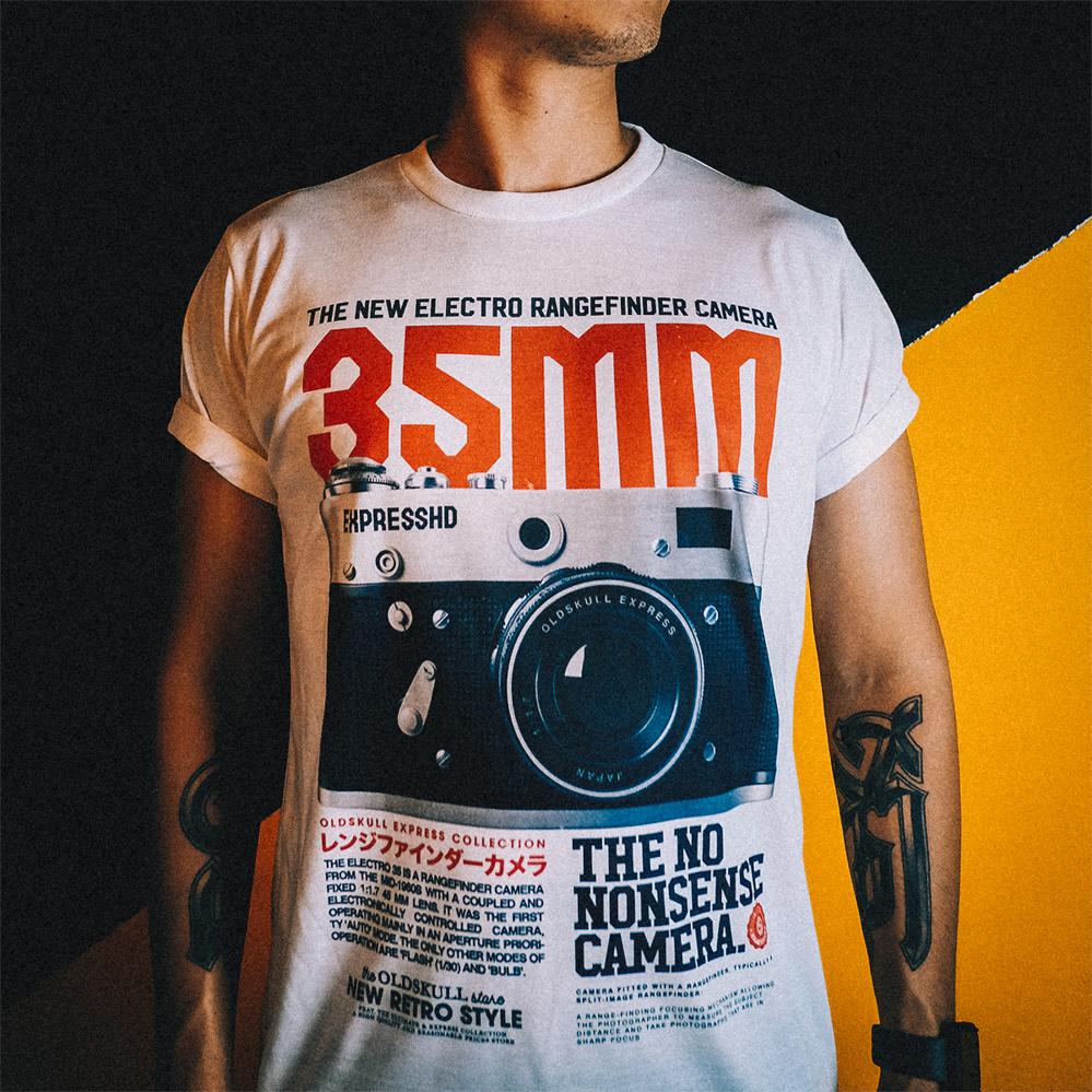 The Photographer Camera Shirt shows where it all started. Your not just someone using an camera phone for selfies. You have the eye, the vision for the perfect shot. You move in and push the subject out of dead center. You shoot on manual. You shoot in RAW. You're a true photographer. Experience the OldSkull Shirts quality. -OldSkull Store USA the best shirt store in North America.
