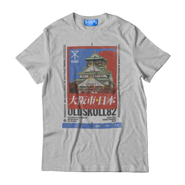 Tour back to 1583 and take in this legendary castle. Osaka Castle shirt in Grey, surrounded by gates, turrets, walls and moats it is a true icon of Osaka Japan. Experience the OldSkull Shirts quality. - Oldskull Shirts Store USA the best shirt store in North America.