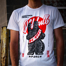 Load image into Gallery viewer, Godzilla Shirt with Japanese Lettering from Oldskull Store USA the best store in North America
