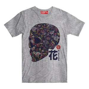Celebrate Día de Muertos (Day of the Dead), Cinco De Mayo or every day with this colorful skull shirt in Grey. The best-looking, most comfortable, softest t-shirt's available anywhere. The Oldskull Express Collection features vintage styled t-shirts with a strong Japanese influence combined with Americana, retro and streetwear design elements. The result is unique design you will only find at Oldskull Shirts USA the best shirt store in North America.
