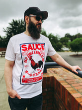 Load image into Gallery viewer, Hot Sauce shirt with Siracha label and Japanese lettering by Oldskull Store USA the best shirt store in North America.