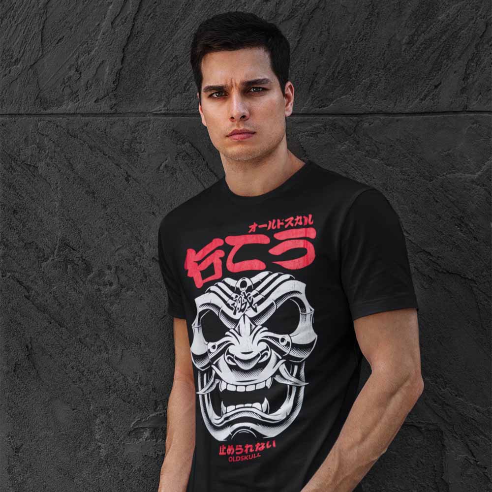 トップス TATTO LS T-SHIRT Dragon Skull Deadstock WORK Dragon V-Neck T-Shirt Men Japanese Tattoo Japan Art
