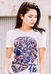 Celebrate Día de Muertos (Day of the Dead), Cinco De Mayo or every day with this colorful Sugar Skull boyfriend cut shirt. The best-looking, most comfortable, softest t-shirt's available anywhere. The Oldskull Express Collection features vintage styled t-shirts with a strong Japanese influence combined with Americana, retro and streetwear design elements. The result is unique design you will only find at Oldskull Shirts USA the best shirt store in North America.