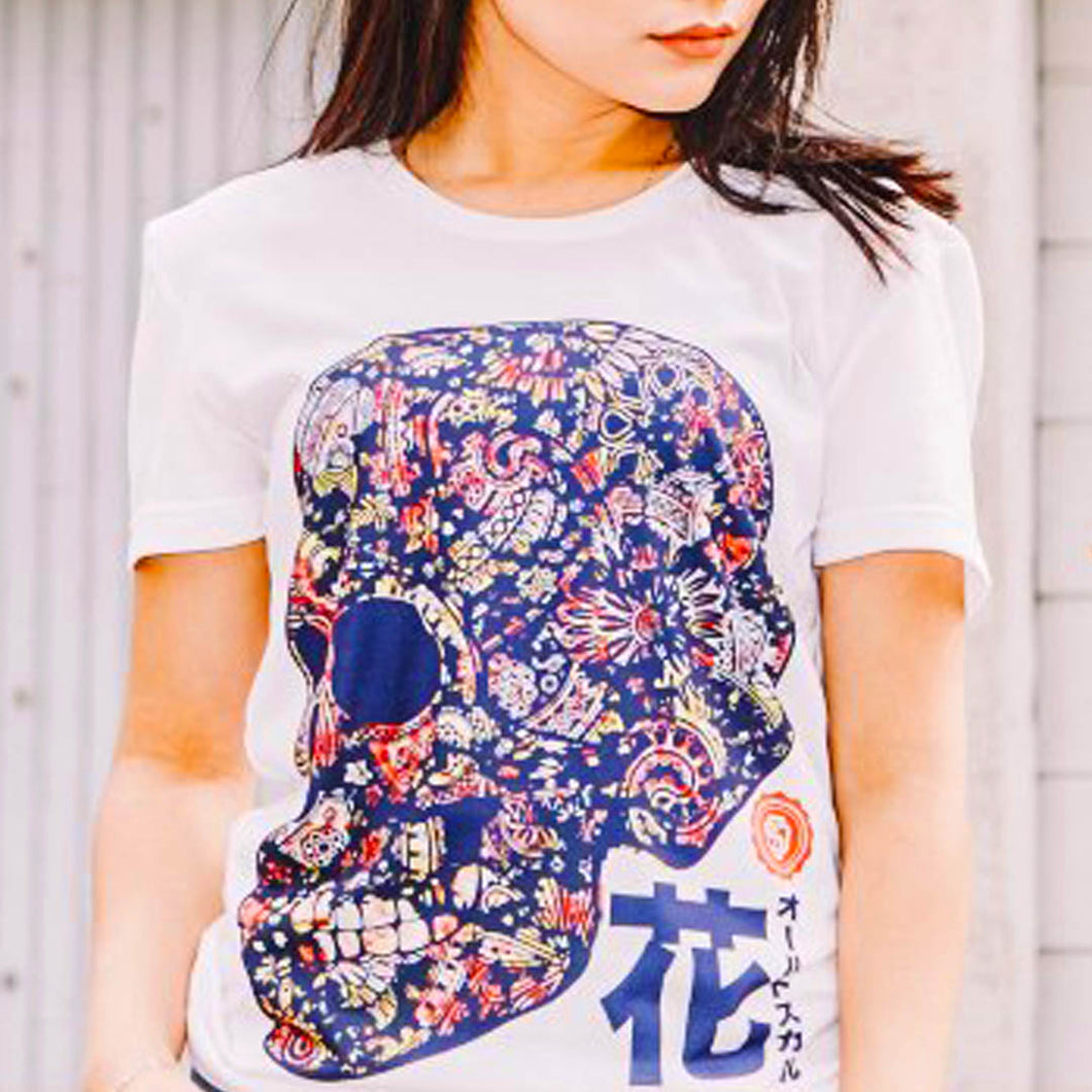 Celebrate Día de Muertos (Day of the Dead), Cinco De Mayo or every day with this colorful Sugar Skull boyfriend cut shirt. The best-looking, most comfortable, softest t-shirt's available anywhere. The Oldskull Express Collection features vintage styled t-shirts with a strong Japanese influence combined with Americana, retro and streetwear design elements. The result is unique design you will only find at Oldskull Shirts USA the best shirt store in North America.